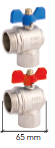 Ball valve 1" FT x 1" MT 90 degree, set 2pcs