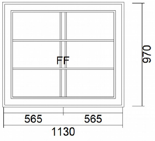 [1590] Window PVC 1130 x 970mm unopened